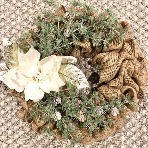 Lepa Designs Other - Winter Burlap Wreath by Lepa Designs